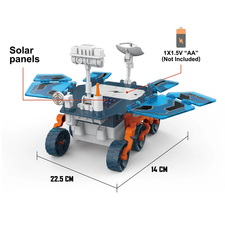 Solar Power Mars Rover STEM Educational Toys for Kids Space Toys DIY Science Kit with 2 Energy Modes as Birthday Gifts for Kids