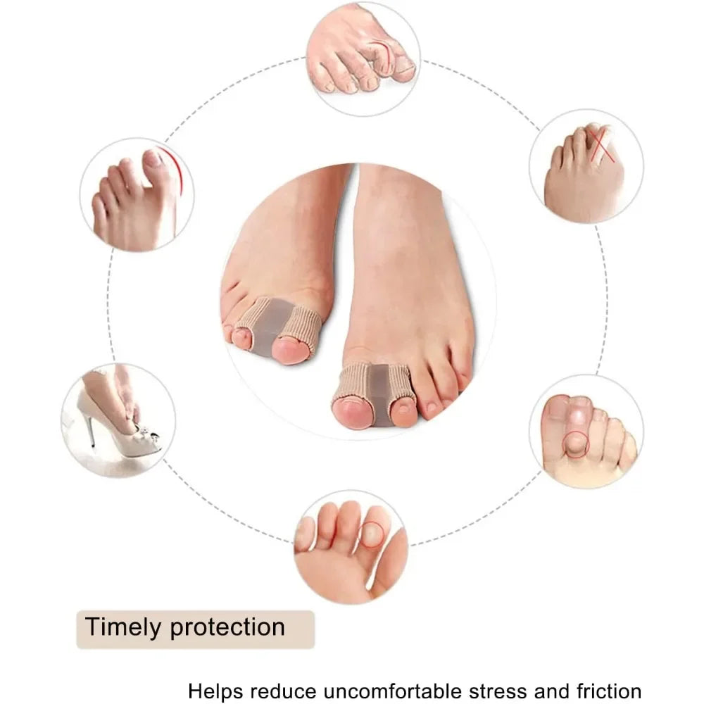 Two Toe Separator Bunion Corrector Orthotics Foot Bone Adjuster Pedicure Correction Foot Straightener