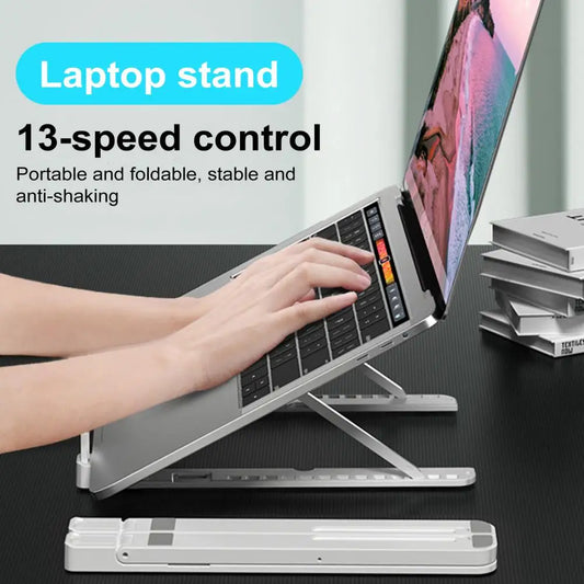 Adjustable Laptop Bracket Ergonomic Laptop Stand with Fan Portable Height Adjustable Riser Bracket for High Stability for Work