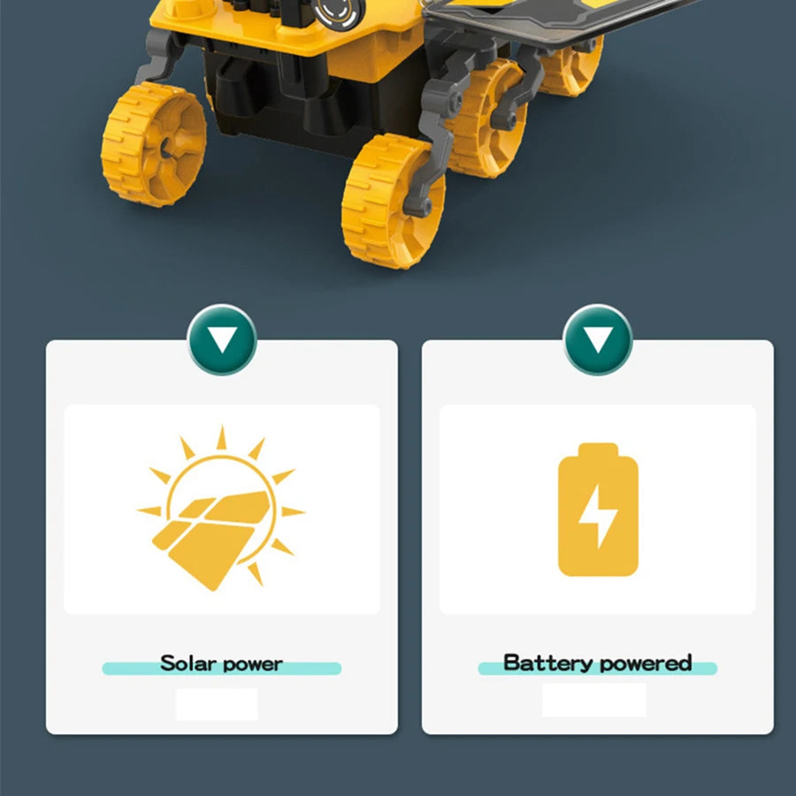 Solar Power Mars Rover STEM Educational Toys for Kids Space Toys DIY Science Kit with 2 Energy Modes as Birthday Gifts for Kids